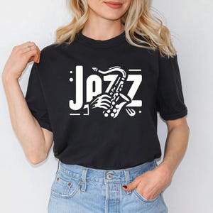 ミュージシャン 90s Smooth Jazz Art Graphic T-Shirt Vintage 90s￼ Smooth Jazz New Orleans Black T-Shirt Size XL