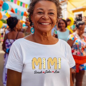 Personalized Grandma Fall Shirt | Custom Fall Shirt for Women | Fall Halloween Shirt | Kids Name Mimi Shirt | Autumn Gift for Grandma