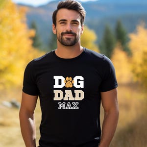 Custom Dog Dad Shirt with Pet Names, Personalized Gift for Dog Dad, Dog Lover Tee, Father&#39;s Day Shirt, Pet Owner Unisex T-Shirt
