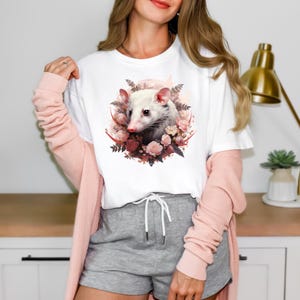 Unisex Comfort Colors® Opossum Lover T-Shirt, Cute Opossum Tee, Retro Aesthetic Opossum Shirt, Funny Animal Lover Tee, Nature Wildlife Gift