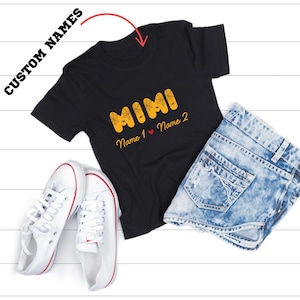 Personalized Grandma Fall Shirt | Custom Fall Shirt for Women | Fall Halloween Shirt | Kids Name Mimi Shirt | Autumn Gift for Grandma