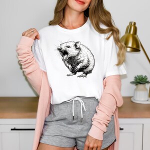 Unisex Comfort Colors® Opossum Lover T-Shirt, Cute Opossum Tee, Retro Aesthetic Opossum Shirt, Funny Animal Lover Tee, Nature Wildlife Gift