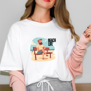 Beachlife Vintage Graphic T-Shirt, Retro 90s Beach Tee, Oversized Unisex Nostalgia Shirt, Summer Aesthetic Tee, Cute Comfy Surf Shirt