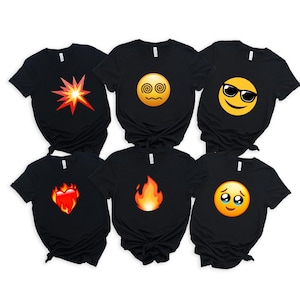 Funny Emoji Face Shirt: Matching Group Costume Tee