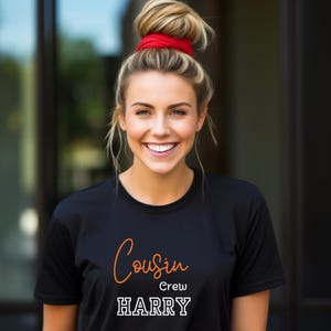 Personalized Cousin Crew T-shirt, Retro Matching Cousins Shirts, Custom Cousin Trip Tee, Groovy Youth and Adult Shirt, Boho Family Gift