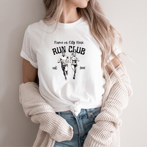 Personalized Run Club T-Shirt | Custom Running Shirt | Running Gift | Runner Shirt | Marathon Running Tee | Custom City Name Marathon Tshirt