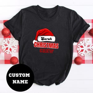 Christmas Crew Family Shirts | Custom Name Family Xmas Tee | Matching Christmas Party Outfits | Christmas Gift Shirts