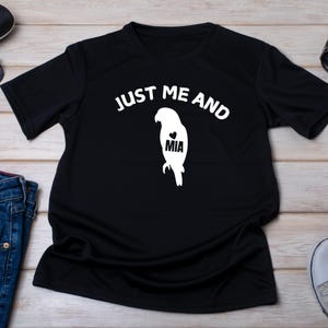 Personalisiertes Quäker Papageien-Shirt, individuelles Vogel-Papa-T-Shirt, lustiges Quäker-Vogel-Liebhaber-Geschenk, einzigartiges Haustier-Papageien-Shirt, Quäker-Papageienkleidung