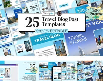 Tropische Reise Instagram Templates: Canva Social Media Bundle (25)