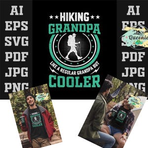 Abuelo haciendo senderismo como un abuelo normal, aventura en la montaña Svg, paquete Svg de viaje, viaje Svg, clipart de viaje, archivo Svg, descarga digital espacial 92