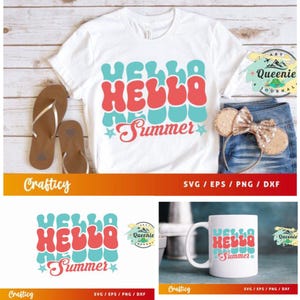 Hallo Sommer SVG T-Shirt Design, lustiges Lager, Reise svg, Sommer Clipart, Hemd Urlaub digitaler Download, Reise Clipart, T-Shirt Bundle-113