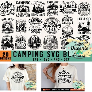 Campen SVG-Design-Bundle, Abenteuer SVG, Reise-Svg, Erkunden SVG, Camper SVG, SVG-Zitate dafür, Happy Camper Camping Sommer-Svg, Campings-Svg 18