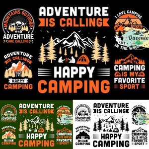 Camping Typografie T-Shirt Design, lustiges Lager, Reise svg, Sommer Clipart, Hemd Urlaub digitaler Download, Reise Clipart, T-Shirt Bundle-111