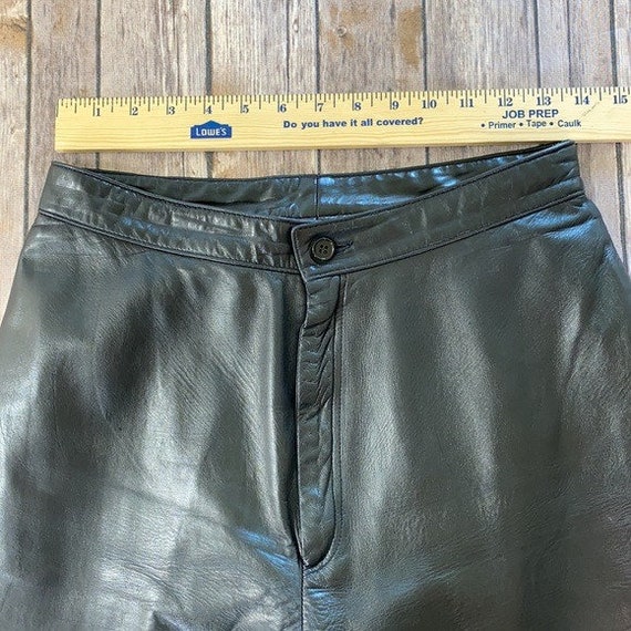 Vintage SIENA Black Leather High Waisted Pants - image 3