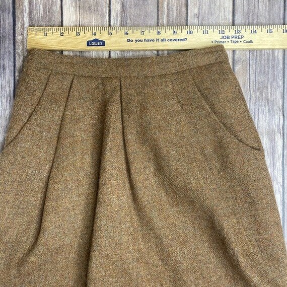 Vintage Pleated Wool Mini Skirt - image 5