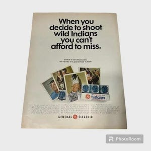 1967 General Electric Flashcubes Original Vintage Print Ad