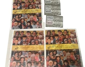 United Nations 50th Anniversary Collective Stamps Three Languages 1995 Vintage