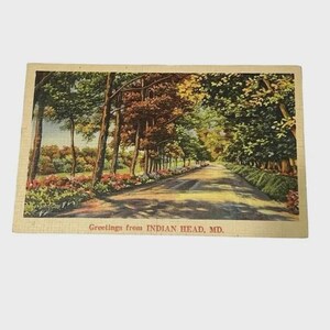 Postcard Greetings From Indian Head Maryland c1942 Vintage B10