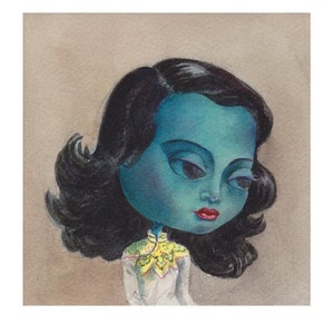 Mimi as &quot;The Green Lady&quot; or &quot;The Chinese Girl&quot;  Giclee Fine Art Print, Painting, Giclée, Tretchikoff