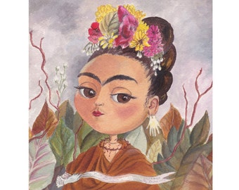 Mimi as "Frida Kahlo" Giclee Fine Art Print, Painting, Giclée