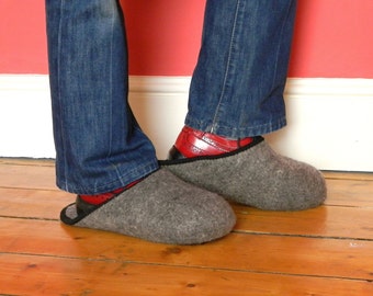 Over Shoe "Castle" Slippers Felted With 100% Wool For Floor Protection