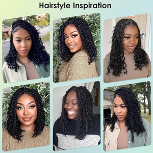 Medium Boho Knotless Feedin Box Braids Bob (full Lace) Transparent Lace