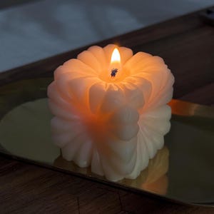 Floral Geometrical Pillar Candle
