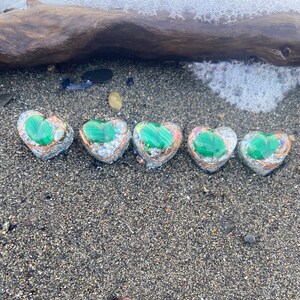 Malachite Glacialite Heart Grid - Energy Balancing Home Decor - Protection from negative energies and frequencies - Heart Chakra