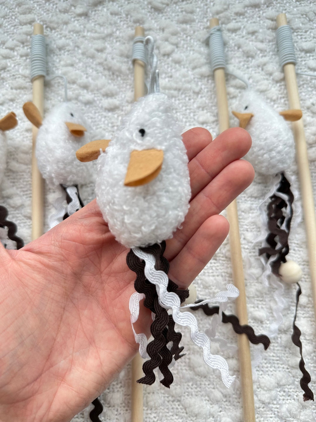 Mouse Cat Wand Teaser Toy: Boho Interactive Cat, Natural-inspo Cat ...