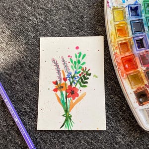 carte postale bouquet de fleurs