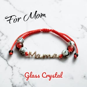 Mother Bracelet Gift for Mom | Red String Protection Bracelet | Handmade Crystal Bracelet | Spiritual Jewelry | Meaningful Gift for Her