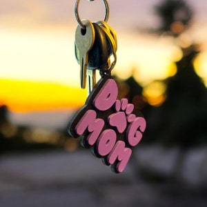 Dog Mom Keychain, Dog Lover Gift, Pet Mom Accessory, Dog Owner Keychain, Dog Mom Bag Charm, Pet Lover Gift, Dog Parent Gift