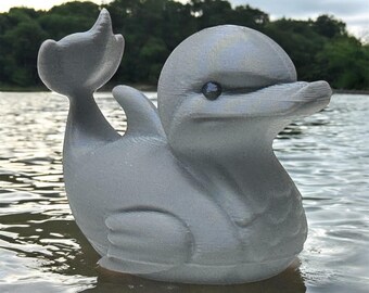 3D Printed Dolphin Jeep Duck – Unique Jeep Wave Gift, Dolphin Lover Accessory, Off-Road Dashboard Decor, Fun Rubber Duck Alternative