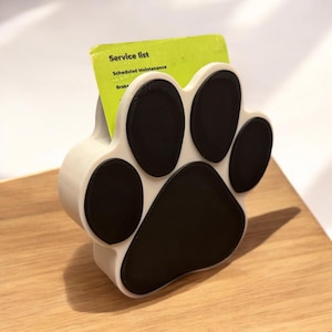 Porte-cartes de visite empreinte de patte, Accessoire de bureau pour amoureux des chiens, Organiseur de bureau, Porte-cartes sur le thème des animaux de compagnie, Cadeau pour les amoureux des animaux, Bas de Noël