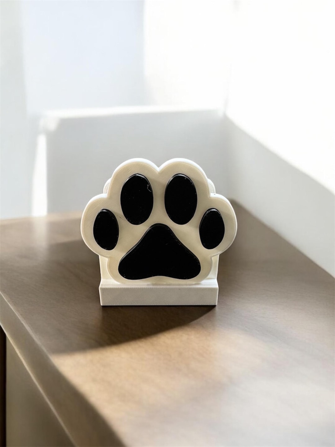 Animal Paw Business Card Holder, Cute Office Desk Organizer, Pet Lover ...