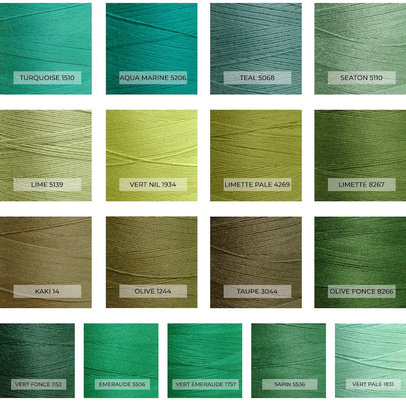 Maurice Brassard 8/2 Cotton Swatches Greens
