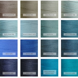 Maurice Brassard 8/2 Cotton Swatches Light Greys, Blues