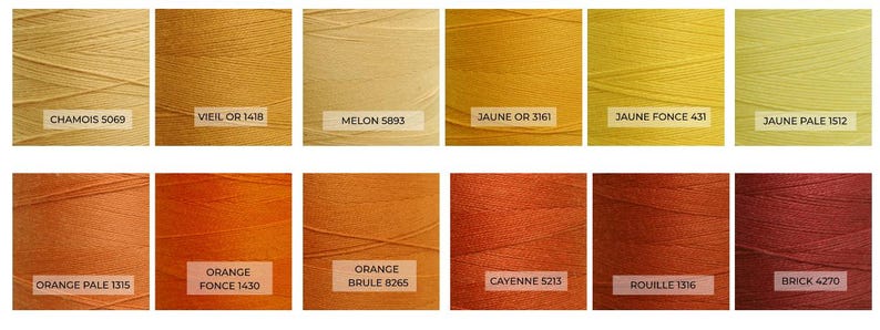 Maurice Brassard 8/2 Cotton Swatches Yellows and Oranges