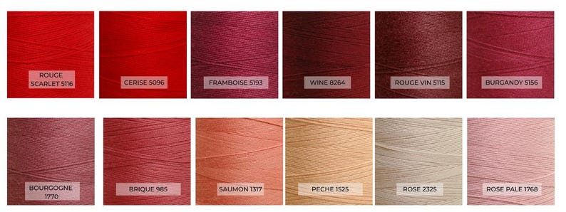 Maurice Brassard 8/2 Cotton Swatches Reds and Pinks