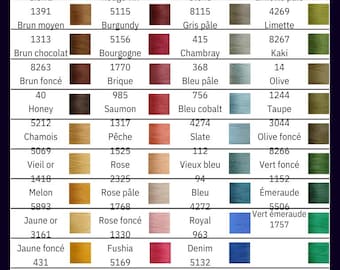 Maurice Brassard - Cotton Color Card - Includes all colors and cotton size samples!