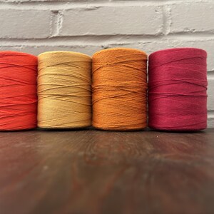 8/4 Maurice Brassard 100% Cotton weaving yarn - Oranges, Yellows