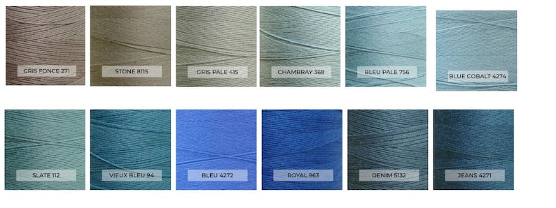 Maurice Brassard 8/2 Cotton Swatches Greys and Blues