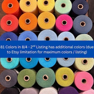 Maurice Brassard 8/4 Cotton Weaving and Crafting Yarn — Unmercerized 100 % Cotton (Additional Listing)