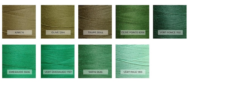 Maurice Brassard 8/2 Cotton Swatches Greens