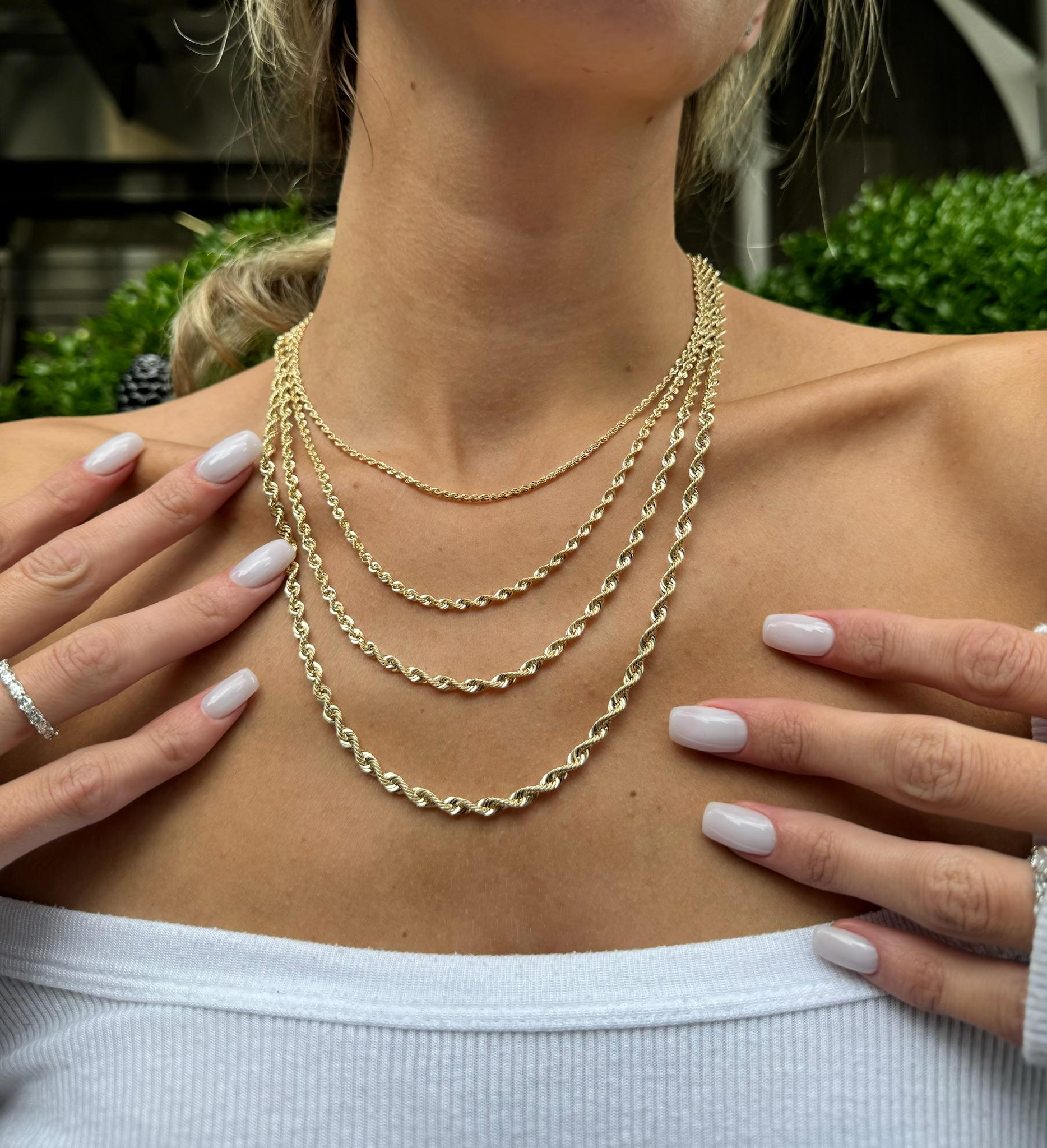 Solid 14K Gold Rope Chain, 14K Solid Gold Rope Necklace, Genuine Gold Jewelry , Ladies Gold Chain, Man Gold Chain, Chain for Layering, - Etsy Solid 14K Gold Rope Chain, 14K Solid Gold Rope Necklace, Genuine Gold Jewelry , Ladies Gold Chain, Man Gold Chain, Chain for Layering, - Etsy
