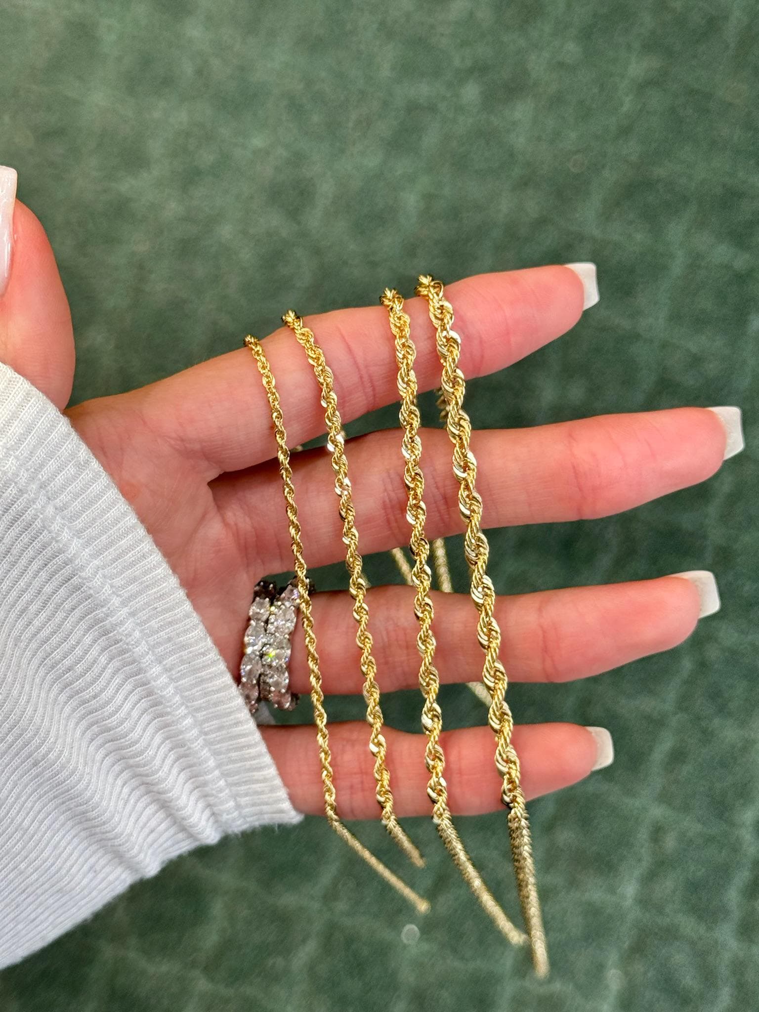 Rope Chain Nd Stamp On Jewelry Real Gold Chain For Men Wellingsale