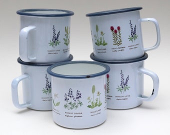 White Enamel Mug Etsy