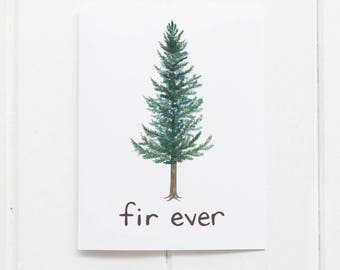 Douglas Fir Card / Oregon Card / Greeting Card / Douglas Fir / Valentine Card / Pacific Northwest Card / Oregon / Cascadia Card /Evergreen