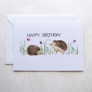 Hedgehogs Birthday Card / Birthday Card / Girls Birthday Card / Hedgehogs Card / Gifts for Her / Happy Birthday Card / Baby Hedgehog Card Bild 6