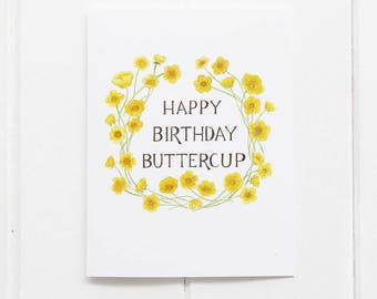 Buttercup Birthday Card